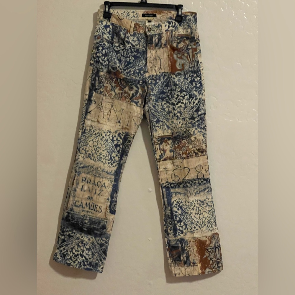 Karen Kane Men's Blue and Brown Patterned Jeans